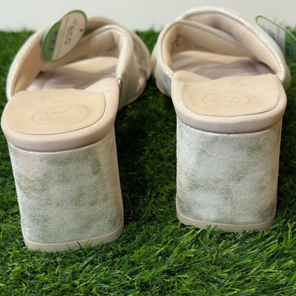 Paul Green Lauren Block Heeled Sandals in Mineral Metallic NWOB size 7 - Picture 9 of 10